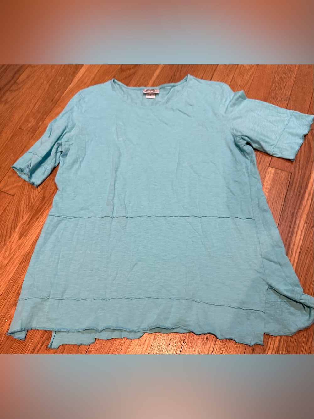 Light Blue Short Sleeve Tee - Women's Casual Top